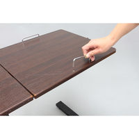 オスマック 角度が調整できるエアシリンダーリフトテーブル デスク ダークブラウン SCY-3650RDB 1台（直送品）