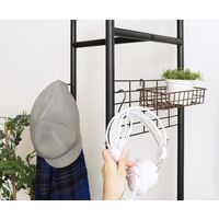 【軒先渡し】ヤマソロ オーア 大理石柄コーナーハンガー 幅380×奥行380×高さ1500mm ブラック 76-190 1台（直送品）