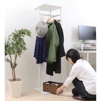 【軒先渡し】ヤマソロ オーア 大理石柄コーナーハンガー 幅380×奥行380×高さ1500mm ホワイト 76-191 1台（直送品）