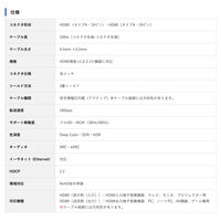 HDMIケーブル 100m 4K60Hz HDMI[オス] - HDMI[オス] 極細 太さ直径4.5mm 光ファイバー VV-HDMI1000AA-AOC-B