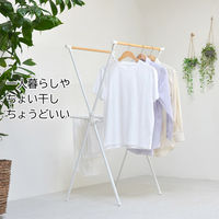 B.Bファニシング クロス洗濯物干しハンガーラック 【ホワイト】 ONLR-0066WHT 1台