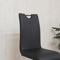 【軒先渡し】後藤家具物産 片持ち式 ハイバック ダイニングチェア ブラック DC-ML-BK 1セット(2脚入)（直送品）