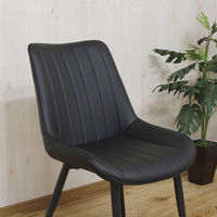 【軒先渡し】後藤家具物産 シンプルダイニングチェアー ブラック DC-RTY-BK 1セット(2脚入)（直送品）