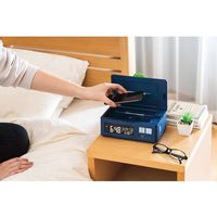 【ギフト包装】アデッソ　フォッシュ　ワイヤレス充電＋ＵＶ除菌クロック　22-0287-016　1個（直送品）