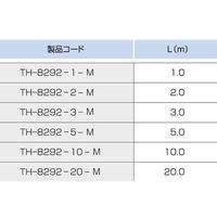 温度センサー【熱電対K】デュープレックス(先端溶接)タイプ(クラス2 シリカガラス被覆)ー先端に丸端子付ー TH-8292-3-M 1本（直送品）