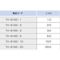 スリーハイ 温度センサー【熱電対K】デュープレックス(先端溶接)タイプ(クラス2 ガラス被覆) TH-8162-2 1本（直送品）