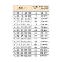 スリーハイ アルミ箔ヒーター100V 184W 350mm×350mm リード線1m AL100-184-350-350 1枚（直送品）