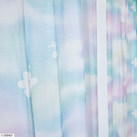 スミノエ DISNEY セミオーダー レースカーテン ミッキー メロウボイル 120×1940mm ブルー １セット(2枚入)（直送品）