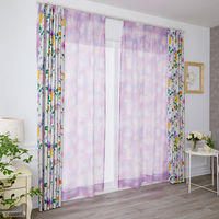 スミノエ DISNEY セミオーダー レースカーテン プリンセス シーザライトボイル 2700×1040mm パープル １セット(2枚入)（直送品）