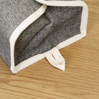LB ティッシュケース ヘリンボーン ブラック 27627 1袋(6個入) 不二貿易（直送品）