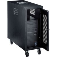 サンワサプライ キャスター付きハブボックス(2U・ブラック) CP-THBOX2UBK 1台（直送品）