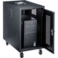 サンワサプライ キャスター付きハブボックス(4U・ブラック) CP-THBOX4UBK 1台（直送品）