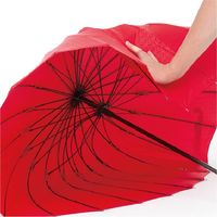 SMV JAPAN 超軽量16本骨傘江戸 唐紅 SMV-41471 1本（直送品）