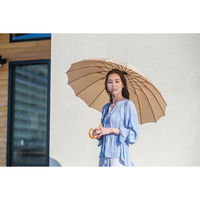 SMV JAPAN 超軽量16本骨傘江戸 白茶 SMV-41472 1本（直送品）