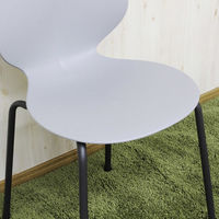 【軒先渡し】後藤家具物産 シンプルデザインルームチェアー グレー CC-RC-GY-4 1セット(4脚入)（直送品）