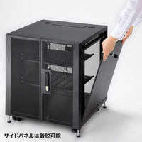 サンワサプライ 小型19インチマウントボックス(12U D600) CP-SVCBOX6BK 1台（直送品）