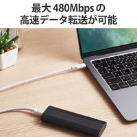 タイプCケーブル (USB-C to C) PD対応 240W USB2.0 1m 白 U2C-CCPE10NWH エレコム 1本（直送品）