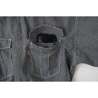 エスケー・プロダクト GE-585綿麻ストライプ半袖ツナギ　ブラックヒッコリー　13号 585-20-13 1着（直送品）