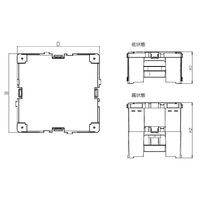 エスコ 500x500x 288mm 踏台(樹脂製) EA903AL-51 1台（直送品）