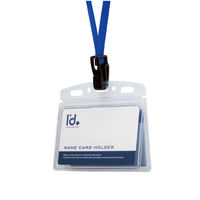 コクヨ 吊り下げ名札セット カードプロテクトタイプ・二つ折り 青 ナフ-SP195B 1個