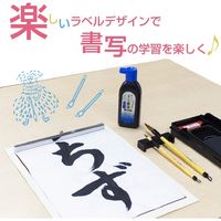 あかしや 筆にやさしい 書写楽 墨液 180ml AB-05 1セット(5個)