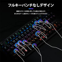ゲーミングキーボード 有線 赤軸 テンキーレス 日本語配列 91キー メカニカルスイッチ G01 1個 iClever
