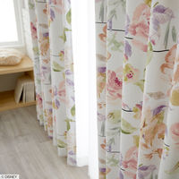 スミノエ DISNEY セミオーダー カーテン ミッキー ローズグリッド 3000×1950mm アイボリー １セット(2枚入)（直送品）