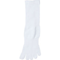 小野商事 5本指靴下 厚地ソックス ホワイト1セット（5足組×5） AG255　1セット（25足）（直送品）