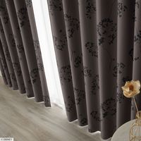 スミノエ DISNEY セミオーダー カーテン ミッキー トウィッグリーフ 1200×2350mm パープル １セット(2枚入)（直送品）