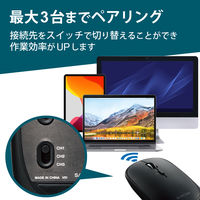 Bluetoothマウス 静音 無線 ワイヤレス 充電式 薄型 4ボタン ポーチ付 ブラック M-TM15BBBK エレコム 1個（直送品）