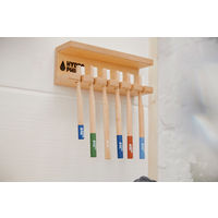 ハイドロフィル （HYDROPHIL） サスティナブル トゥースブラシ レッド ミディアム 歯ブラシ ふつう 竹 ドイツ生まれ