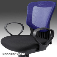 サンワサプライ　シンクロロッキングメッシュチェア　肘付き　ブルー　SNC-NET19ABL　（直送品）
