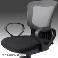 サンワサプライ　シンクロロッキングメッシュチェア　肘付き　グレー　SNC-NET19AGY　（直送品）