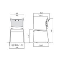 アイリスチトセ ダイメトロール座スタッキングチェア グレー MCX-DM-GR（直送品）