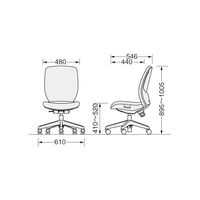 ライオン事務器　シルフィードチェア　肘無し　ハイバック　プラネットブルー　（直送品）