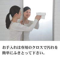 Jフロント建装　割れない軽量ミラー　幅450×高さ1200mm　シルバーフレーム　（直送品）