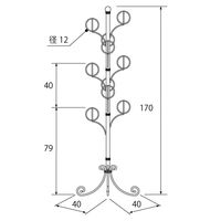 DelSol 帽子ツリー ブラック　DS-P1708 / BK　（直送品）