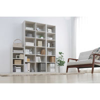 アイリスオーヤマ オープン本棚 スペースフィットラック 幅400×奥行290×高さ1800mm オフホワイト S-SFR1840 カラーボックス 1台（直送品）