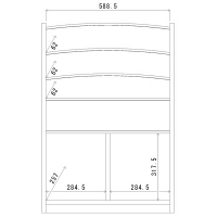 充英アート　知育家具EVAキッズシリーズ　EVAマガジンラック MRJ-63HO　幅627mm　オレンジ　（直送品）