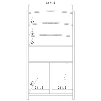 充英アート　知育家具EVAキッズシリーズ　EVAマガジンラック　MRJ-48HO　幅480mm　オレンジ　（直送品）