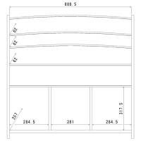 充英アート　知育家具EVAキッズシリーズ　EVAマガジンラック　MRJ-93HO　幅927mm　オレンジ　（直送品）