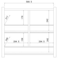 充英アート　知育家具EVAキッズシリーズ　EVAおもちゃばこ　OB-65MW　幅653mm　ホワイト　（直送品）
