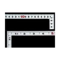 シンワ測定 曲尺平ぴた シルバー 15cm/5寸 併用目盛 10037 1セット(1本×5)