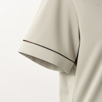 住商モンブラン ニットシャツ（男女兼用） ベージュ/ブラウン 3L 32-5007（直送品）