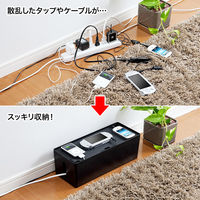 サンワサプライ　ケーブル＆タップ収納ボックス　CB-BOXP3BKN2　（直送品）