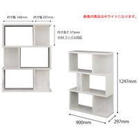 佐藤産業 ライクシェルフ（タイプS） 幅900×高さ1247mm ダークナチュラル LK120-90S_DNA 1台　（直送品）