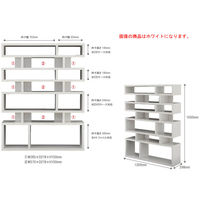 佐藤産業 ライクシェルフ（タイプTK） 幅1200×高さ1550mm ダークナチュラル LK155-120TK_DNA 1台　（直送品）