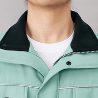 自重堂　制服百科　エコ製品制電防寒ブルゾン（フード付）　スモークグリーン　Ｍ　48410（直送品）