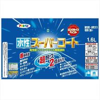 アサヒペン　水性スーパーコート　1.6L　ブリックレッド　（直送品）