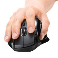 サンワサプライ無線（ワイヤレス）マウスブラック　エルゴノミクス形状/リストレスト付/ダブルクリックボタン付/レーザー方式/9ボタンMA-WLS70BK（直送品）